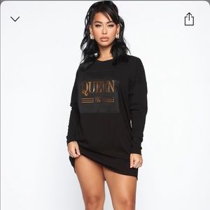 Fashion Nova I’m the queen tee mini dress